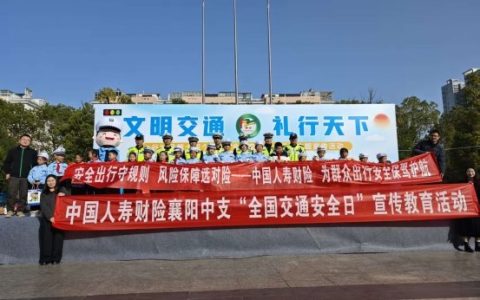 中国人寿财险协办谷城县“全国交通安全日”主题活动，共倡“文明交通 礼行天下”