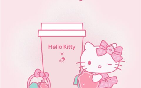喜茶×Hello Kitty二度联名来袭，全新芭乐粉定制形象正式亮相