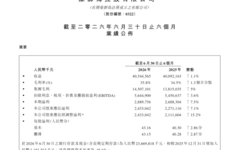 康师傅半年报出炉：大单品诠释硬核增长
